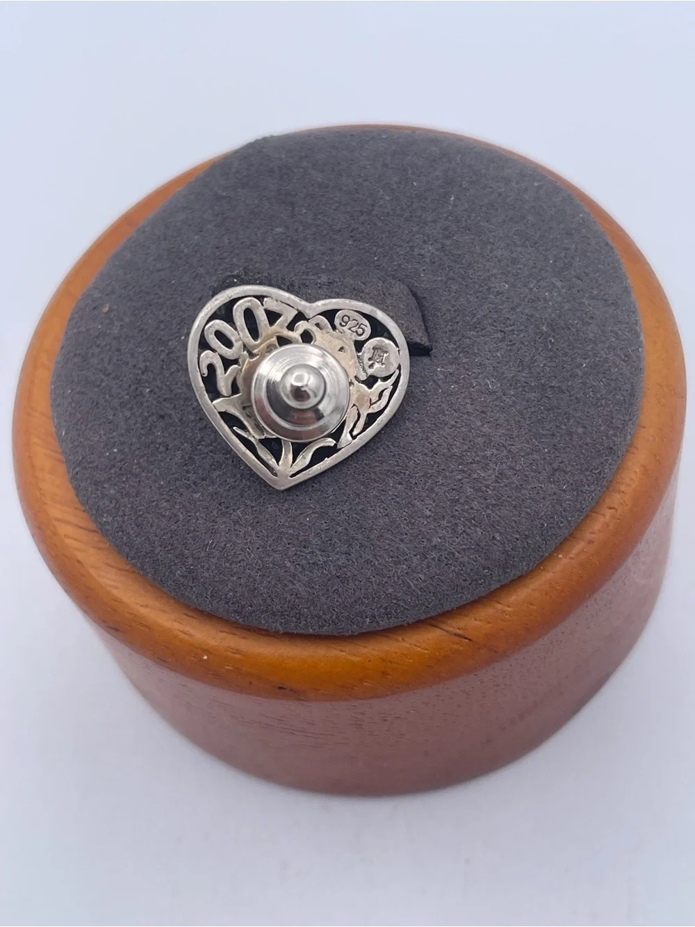 John Hardy Kali Heart Dot Sterling Silver 925 Tie Tack Lapel Pin Pebble Heart #2